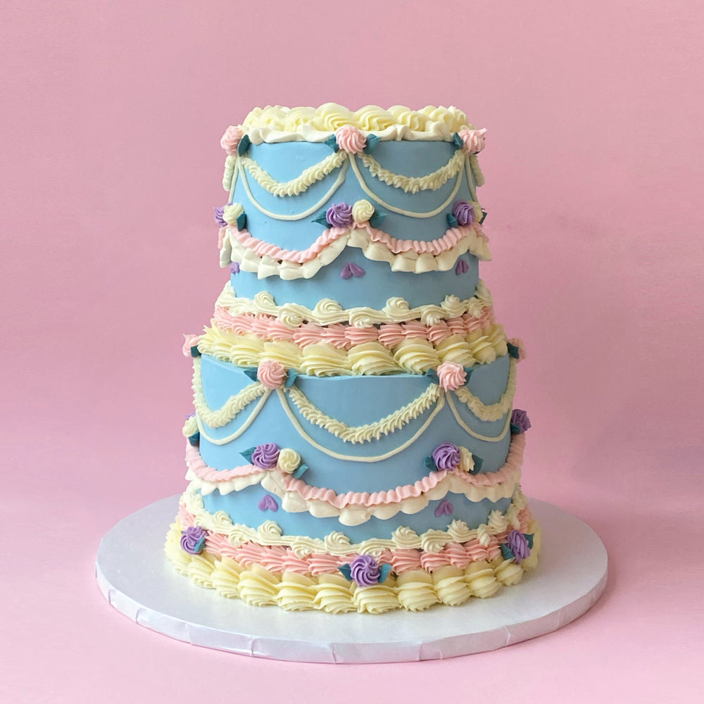 2 Tier Vintage Cake