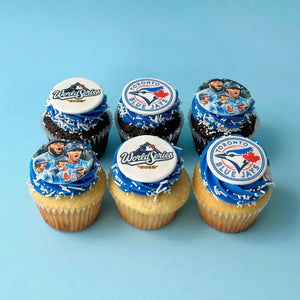 Blue Jays World Series Cupcakes