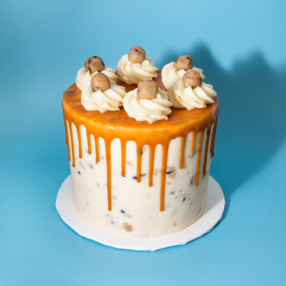 Caramel Cookie Dough Cake