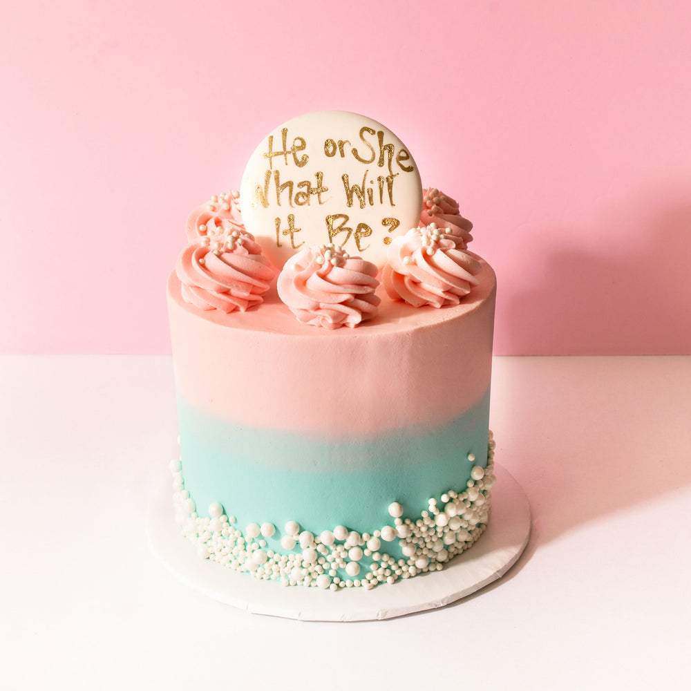 Gender Reveal Cake – Short & Sweet Bakeshop