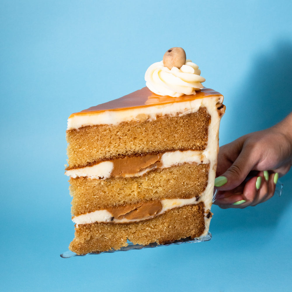 Caramel Cookie Dough Cake