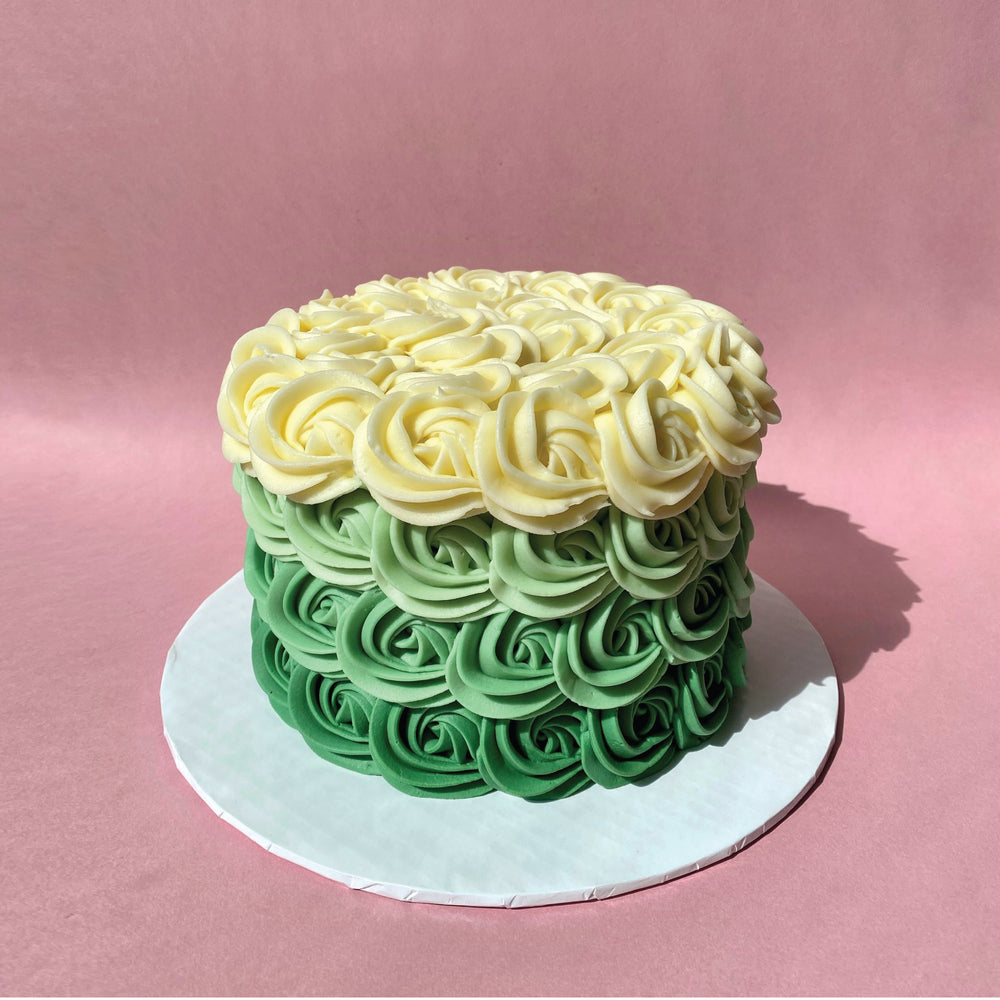 Green Rosette Cake