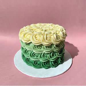 Green Rosette Cake – Short & Sweet Bakeshop
